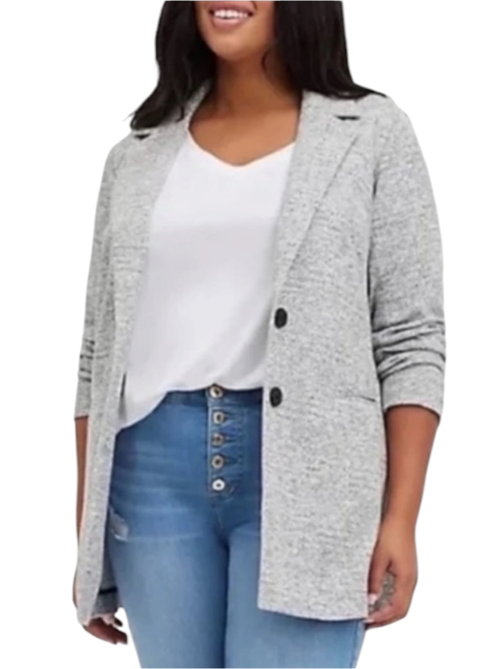 Torrid Studio Double Knit Boyfriend Blazer